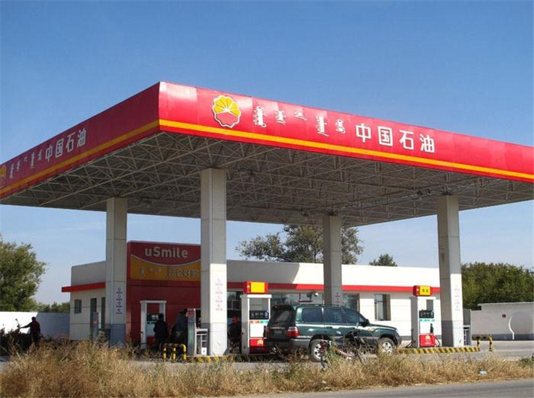松滋加油站钢结构网架案例1